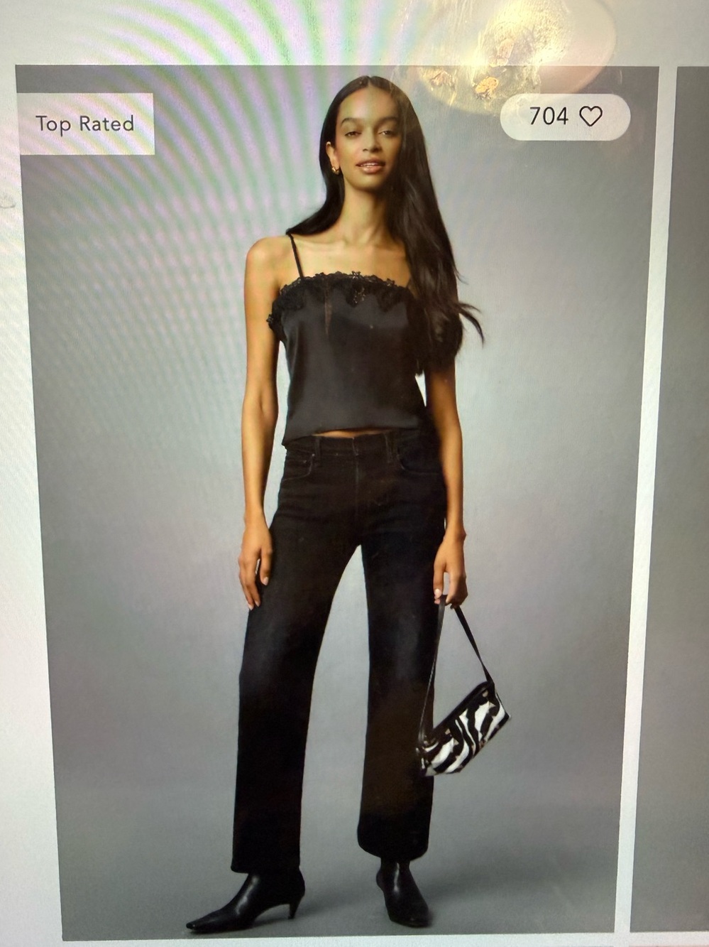 Lil’ MOTHER the rambler mid rise flood jeans